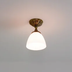 Giovanni Battista Deckenleuchte Bronze Hell Glasschirm Beatrice