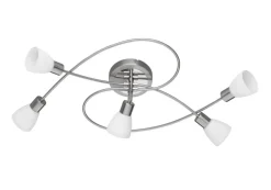 Best Trio Reality Deckenleuchte CARICO in Nickel matt 5-flmg