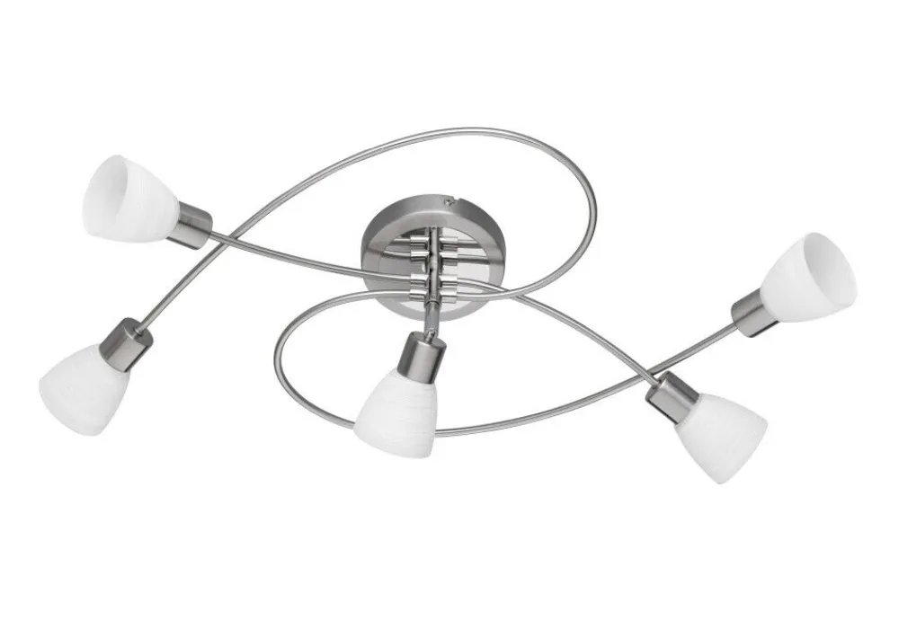 Best Trio Reality Deckenleuchte CARICO in Nickel matt 5-flmg