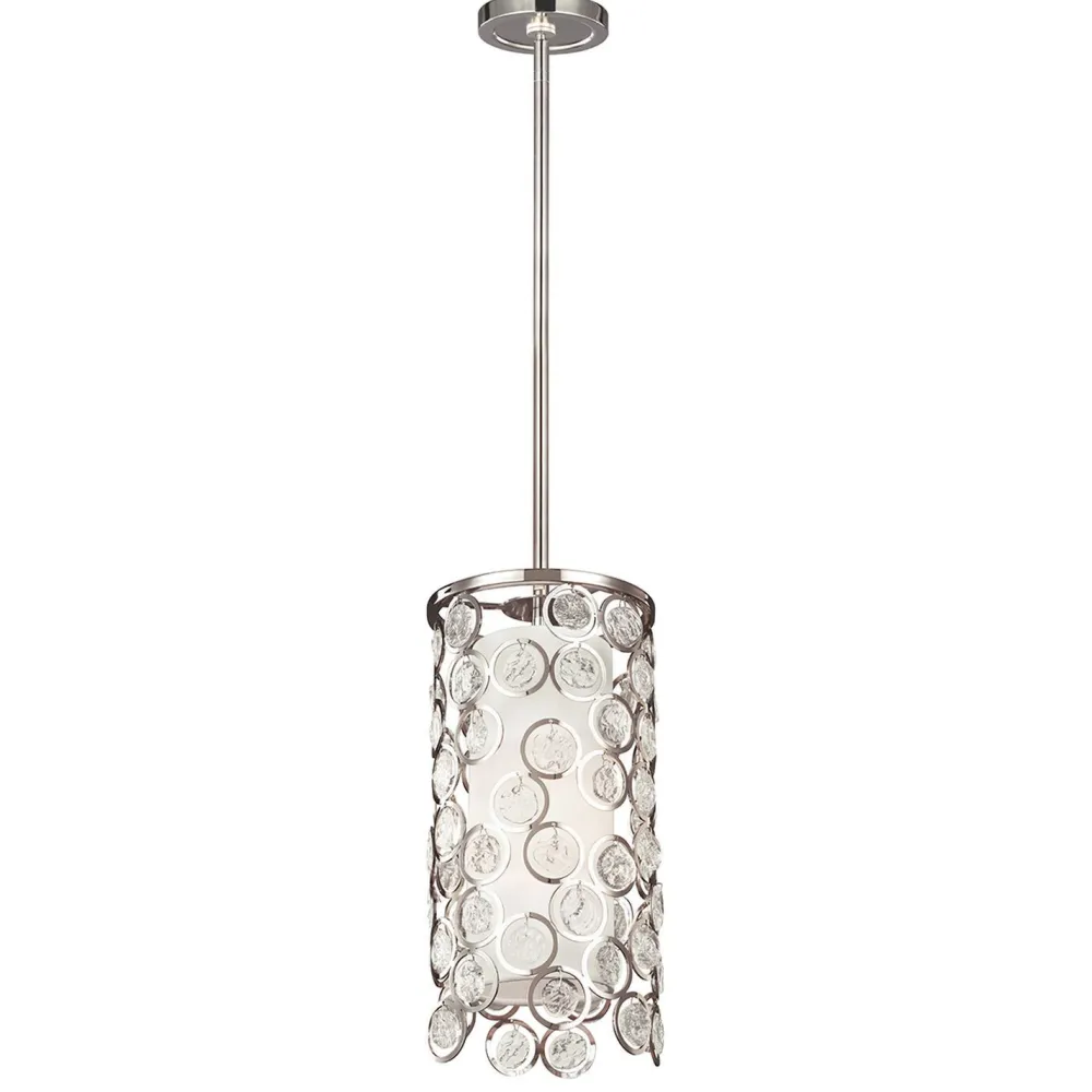 Elstead Deckenleuchte CASTELO in Nickel Glas Ø18cm Lampe