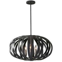 Sale Elstead Deckenleuchte CEYDA Schwarz Ø65cm kürzbar Lampe