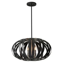 Best Elstead Deckenleuchte CEYDA Schwarz Ø55cm kürzbar Lampe