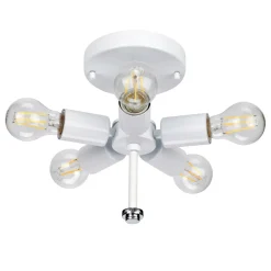 Elstead Deckenleuchte Creme Chrom rund Ø56cm blendarm* Deckenleuchten|Flurlampen