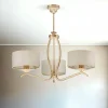 New Jupiter Deckenleuchte DAGNO Shabby Gold Weiß 3-armig Lampe
