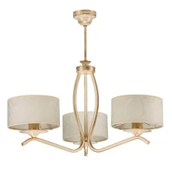 New Jupiter Deckenleuchte DAGNO Shabby Gold Weiß 3-armig Lampe