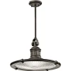 Outlet Elstead Deckenleuchte DEFNE in Bronze Ø46cm kürzbar Lampe