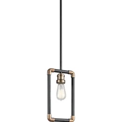 Elstead Deckenleuchte DREVO Schwarz Messing kürzbar Lampe* Deckenleuchten|Wohnzimmerlampen