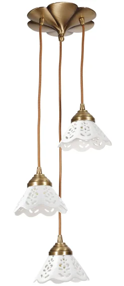 Best Giovanni Battista Deckenleuchte E14 Floral Weiß