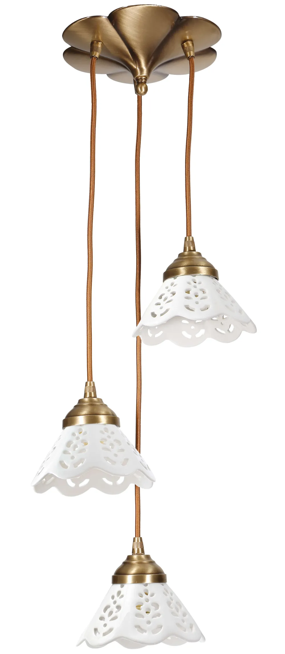 Best Giovanni Battista Deckenleuchte E14 Floral Weiß