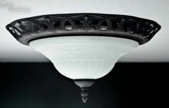 Discount Trio Reality Deckenleuchte E27 Mit Glas Rustikal Weiß