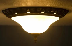 Discount Trio Reality Deckenleuchte E27 Mit Glas Rustikal Weiß