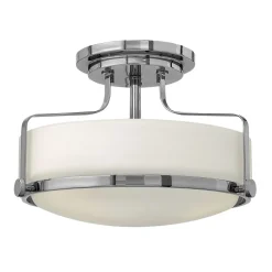 Best Elstead Deckenleuchte E27 Weiß Chrom Glas Metall Ø37cm