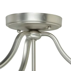 Elstead Deckenleuchte E27 Weiß Nickel Ø37cm Glas Metall