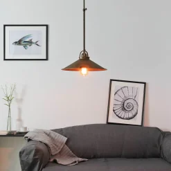 Best Giovanni Battista Deckenleuchte echtes Messing in Bronze Antik