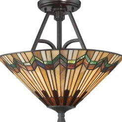 Elstead Deckenleuchte Esszimmer Tiffany Stil Glas Schirm* Deckenleuchten|Designerlampen