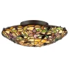 Clearance Elstead Deckenleuchte FARFALLA 6 Bronze Tiffany Lampe