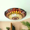 Elstead Deckenleuchte FARFALLA 10 Buntglas Tiffany Lampe* Deckenleuchten|Flurlampen