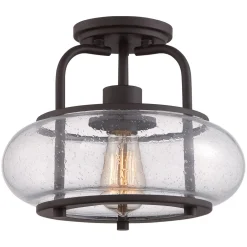 Elstead Deckenleuchte FELI Metall Regenglas Ø30cm Lampe* Deckenleuchten|Flurlampen