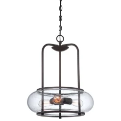 Elstead Deckenleuchte FELI Regenglas kürzbar Ø41cm Lampe* Hängelampen|Industrie Lampen