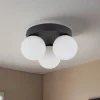 TK Lighting Deckenleuchte 3-flammig G9 Ø 23 cm Schwarz Weiß Glas Metall* Deckenleuchten|Flurlampen