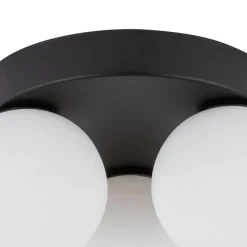 TK Lighting Deckenleuchte 3-flammig G9 Ø 23 cm Schwarz Weiß Glas Metall* Deckenleuchten|Flurlampen