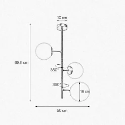 Sale Giovanni Battista Deckenleuchte 3-flammig in Bronze hell Weiß E14 Messing Glas