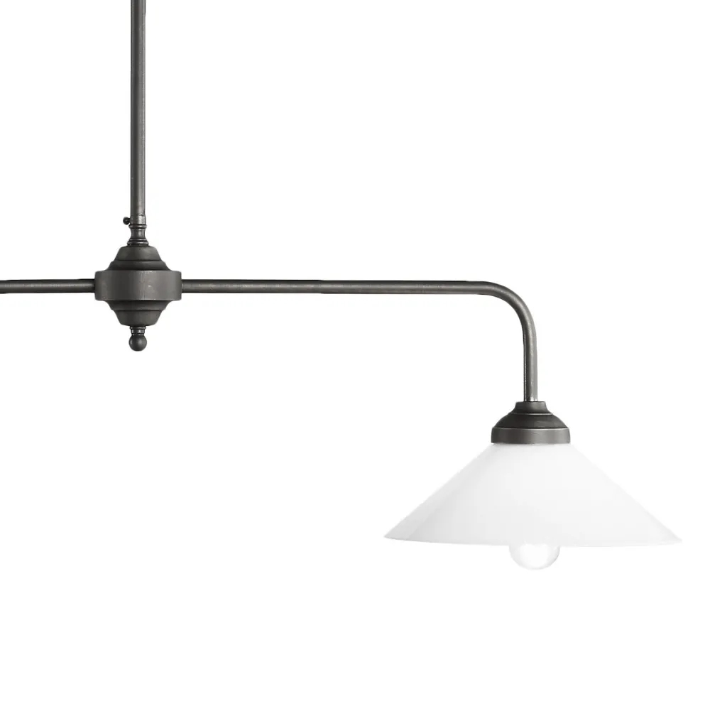 Giovanni Battista Deckenleuchte 2-flammig Messing Glas H: max. 89,5 cm E27* Deckenleuchten|Hängelampen