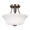 Discount Elstead Deckenleuchte FLUIDA Nickel Ø35cm Lampe blendarm
