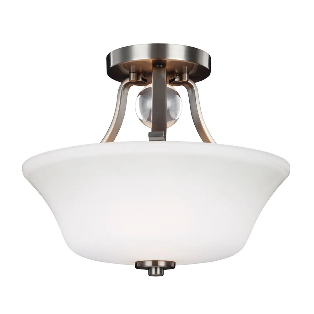 Discount Elstead Deckenleuchte FLUIDA Nickel Ø35cm Lampe blendarm