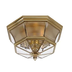 Elstead Deckenleuchte für Außen Messing Glas IP44 Vintage* Vintage Lampen|Messinglampen