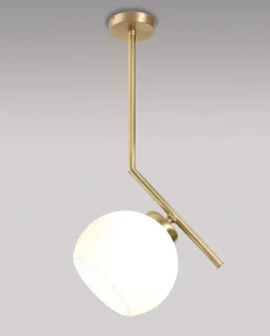 Sale Giovanni Battista Deckenleuchte Glas Echt-Messing Esszimmer Küche TRIVIA