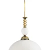 Outlet Jupiter Deckenleuchte Glas Messing TOBSYN Esszimmer Lampe