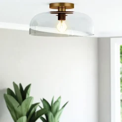 Elstead Deckenleuchte Glas Metall Ø 30,5 cm rund E27 Modern* Deckenleuchten|Flurlampen