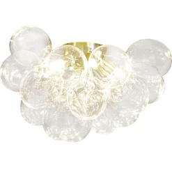 By Rydéns Deckenleuchte Glas Metall 50 cm breit in Gold Modern 6x G9* Deckenleuchten|Flurlampen