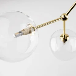 TK Lighting Deckenleuchte Glas Metall 107 cm lang in Gold G9 6-flammig* Deckenleuchten|Badezimmer Lampe