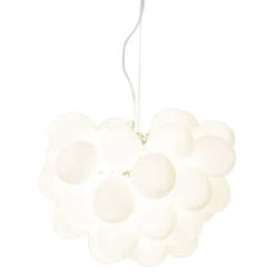 Hot By Rydéns Deckenleuchte Glas Schirme B: 50 cm 8x G9 Modern Weiß Chrom