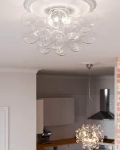 Sale By Rydéns Deckenleuchte Glas Schirme B: 50 cm Chrom 6x G9 Modern