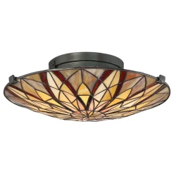 Sale Elstead Deckenleuchte Glas Tiffany Stil Ø42cm rund SANSA