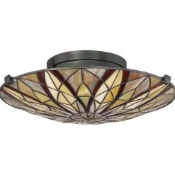 Sale Elstead Deckenleuchte Glas Tiffany Stil Ø42cm rund SANSA