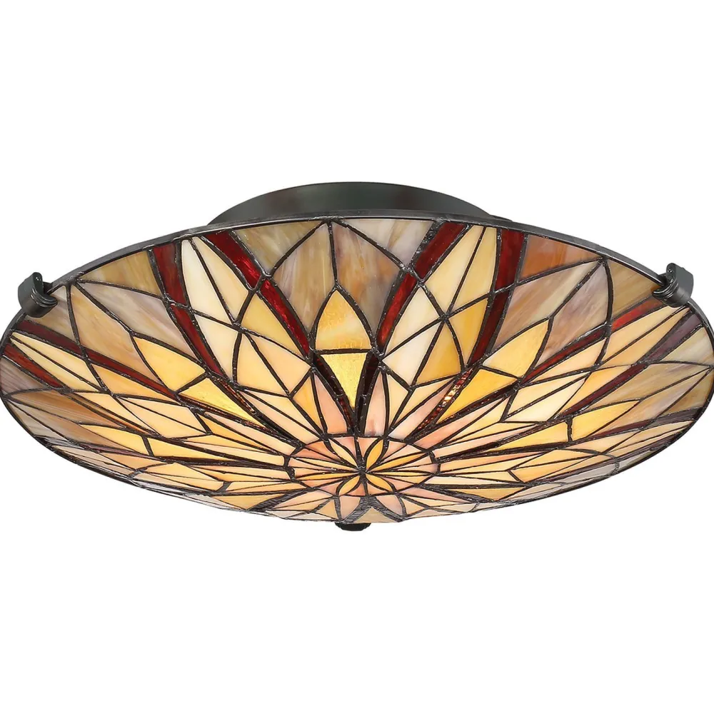 Sale Elstead Deckenleuchte Glas Tiffany Stil Ø42cm rund SANSA