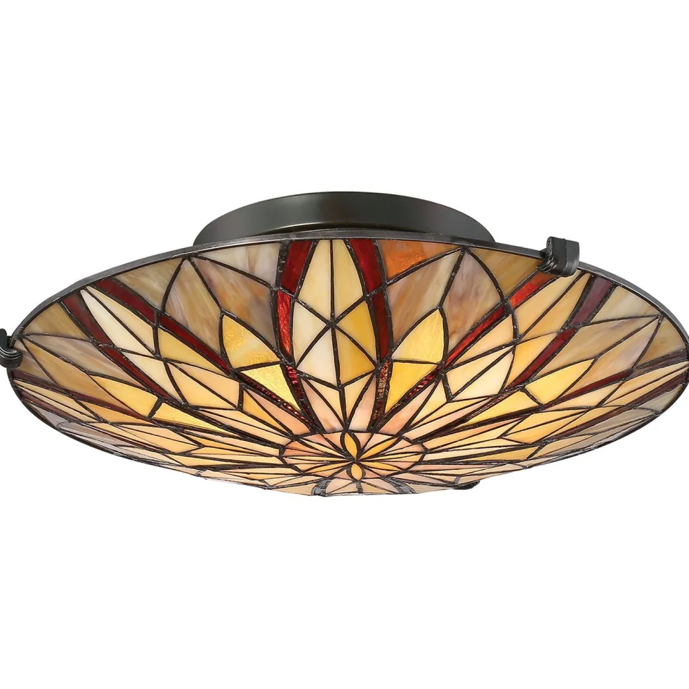 Sale Elstead Deckenleuchte Glas Tiffany Stil Ø42cm rund SANSA