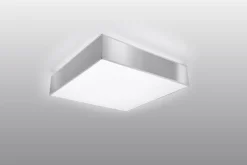 Best Sollux Deckenleuchte Grau blendarm B: 25 cm E27 eckig