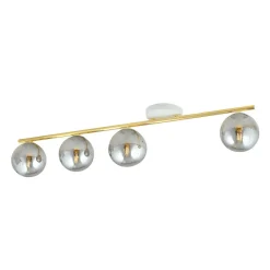 Emibig Deckenleuchte groß 100 cm lang Rauchglas Metall* Deckenleuchten|Flurlampen