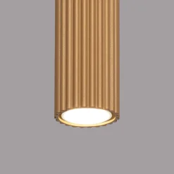 Sollux Deckenleuchte GU10 Ø 6,5 cm schmal H: 20 cm in Gold Aufputz* Flurlampen|Wohnzimmerlampen