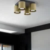 TK Lighting Deckenleuchte GU10 Schwarz Gold 4-flammig elegant* Deckenleuchten|Flurlampen
