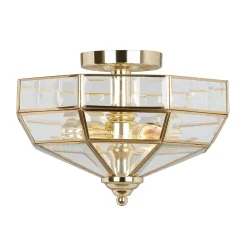 Sale Elstead Deckenleuchte HESU Messing Poliert Ø32cm Lampe