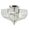 Elstead Deckenleuchte HESU Nickel Ø32cm 2xE27 Design Lampe* Deckenleuchten|Flurlampen