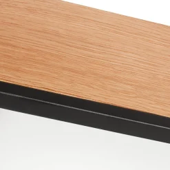 Outlet Lamkur Deckenleuchte Holz B: 39 cm klein quadratisch in Eiche 4x E27