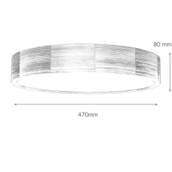 Online Lamkur Deckenleuchte Holz Braun 3-flmg rund Wohnzimmer