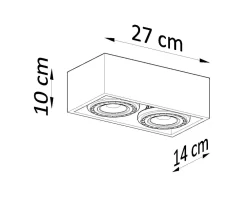 Online Sollux Deckenleuchte Holz eckig klein für 2x GU10 wohnlich
